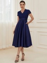 Vestido midi con blusa de encaje