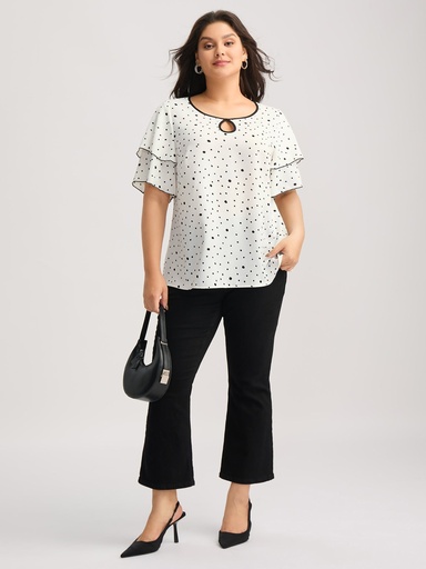 Blusa con estampado Polka