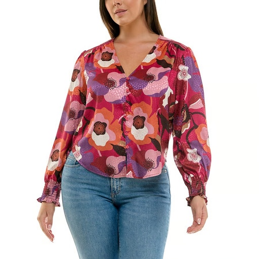 Blusa estampada de manga larga