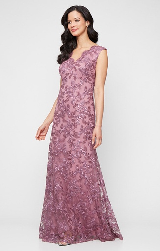 Vestido con bordado en forma de A