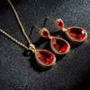 Juego de collar con aretes de gota de diamantes (copia)