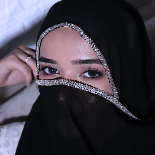 [2170108] Chal estilo Hijab con ribete brillante (copia)