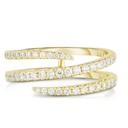 Anillo de tres filas con circonias