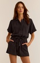 Romper de algodón con cintura elástica