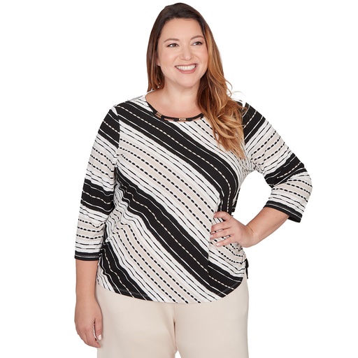 Blusa con lazo lateral a rayas (copia)