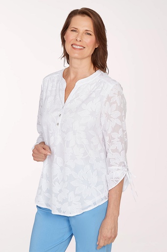Blusa camisera a rayas bordada (copia)