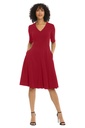 Vestido sólido de falda acampanada