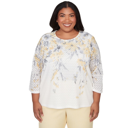 Blusa texturizada de diseño floral