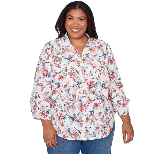 Blusa de escote bordado Henley (copia)