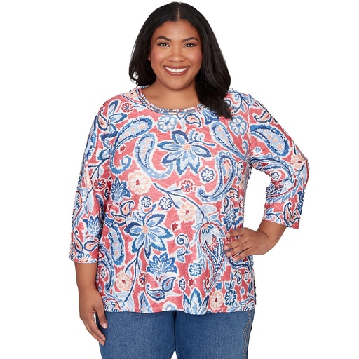 Blusa con estampado floral Paisley