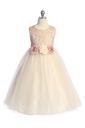 Vestido de tul con flores 3D