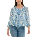 Blusa de chifón floral