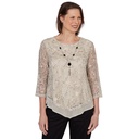 Blusa de malla puntiagudo con collar