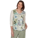 Blusa con estampado y lentejuelas