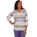 Blusa de punto de rayas mixtas