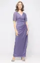 Vestido con escote cruzado y drapeado 