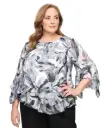 Blusa de gasa con mangas acampanadas