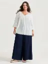 Blusa con ribete de encaje