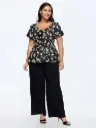 Blusa texturizada floral 