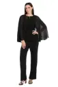 Cardigan tipo capa de gasa transparente 