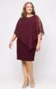 Vestido con capa asimétrica de gasa