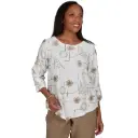 Blusa brillante con estampado floral 