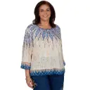 Blusa con ribete tejido desgastado