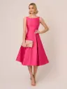 Vestido midi de escote barco