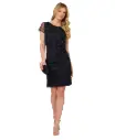 Vestido tubo de malla con adornos