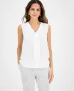 Blusa sin mangas con escote en V