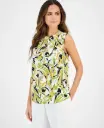 Blusa mangas con escote ojo de cerradura 