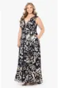 Vestido largo con estampado metálico