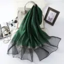 Elegante chal ribete transparente 