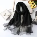 Elegante chal ribete transparente